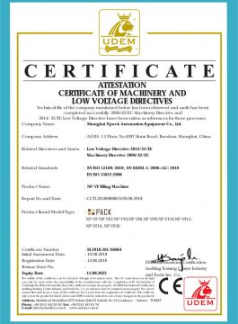 CE-certifikat för fyllningsmaskin