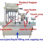 Högprecision honungfyllningsmaskin för 500 ml / 1000 ml glas- eller plastflaska