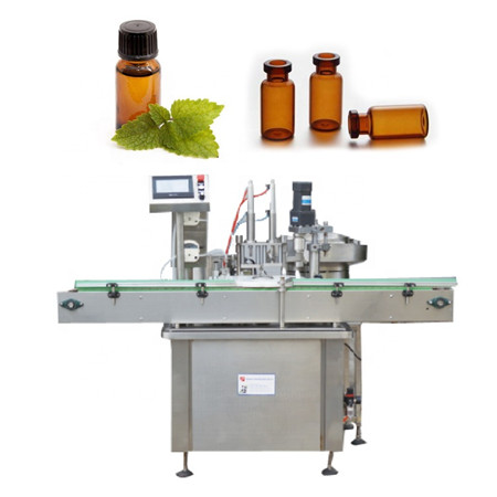Höghastighets farmaceutisk vätskepåfyllning och förslutningsmaskinlinje för flaskfyllare för sirapsvätskor