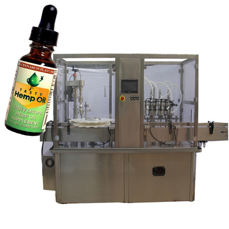 Automatisk Amber Glass Drop-flaska monoblock-påfyllningsmaskin Boston CBD Oil eliquid fill machine