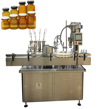 Pneumatisk påfyllningsmaskin / enhet av hög kvalitet i rostfritt stål för stor flaskvatten